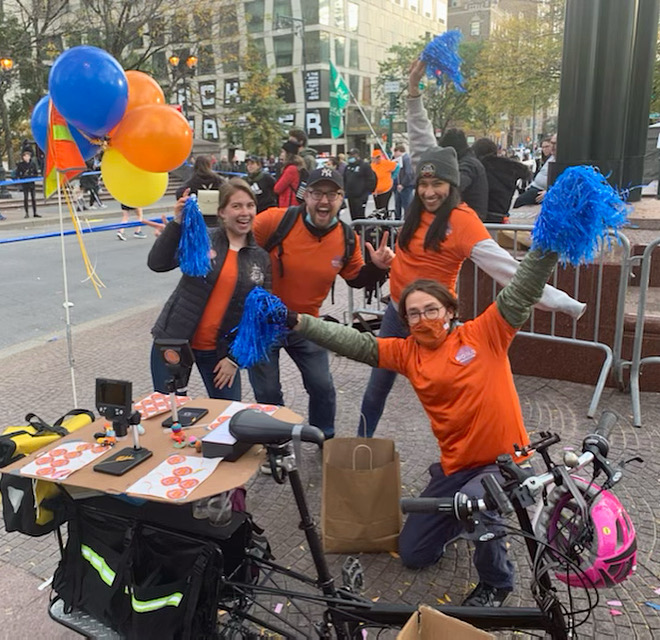 Pop-Up Lab at NYC Marathon Cheering