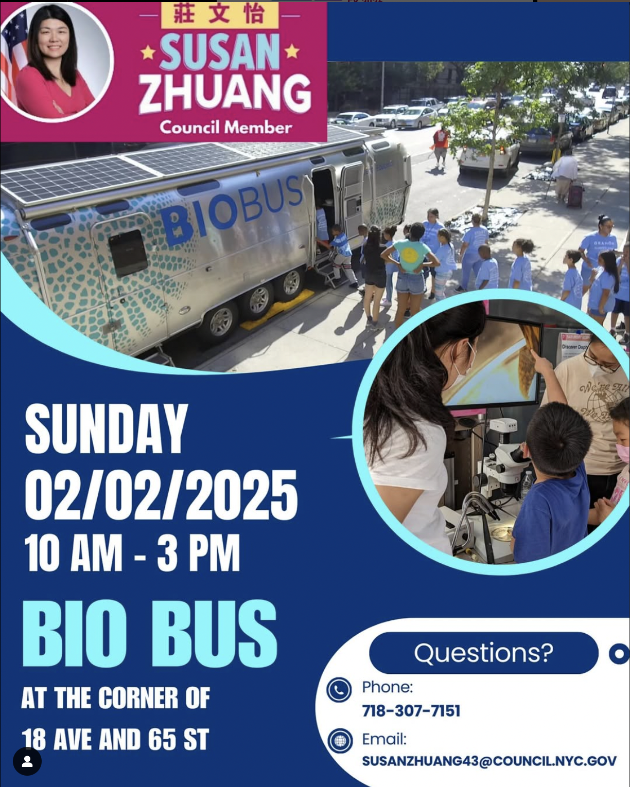 BioBus at CM's Zhuang's Lunar New Year Celebration in Brooklyn